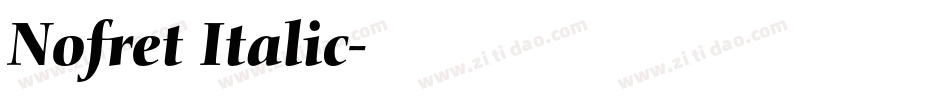 Nofret Italic字体转换